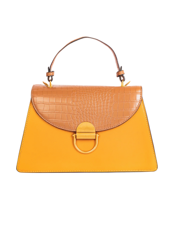 Snake Textured Flap Handbag
