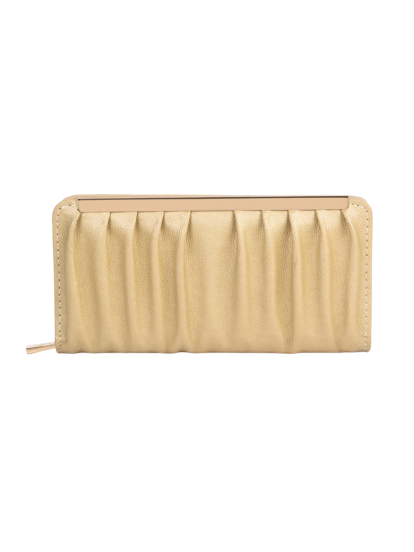 Women Pleated Satin Wallet